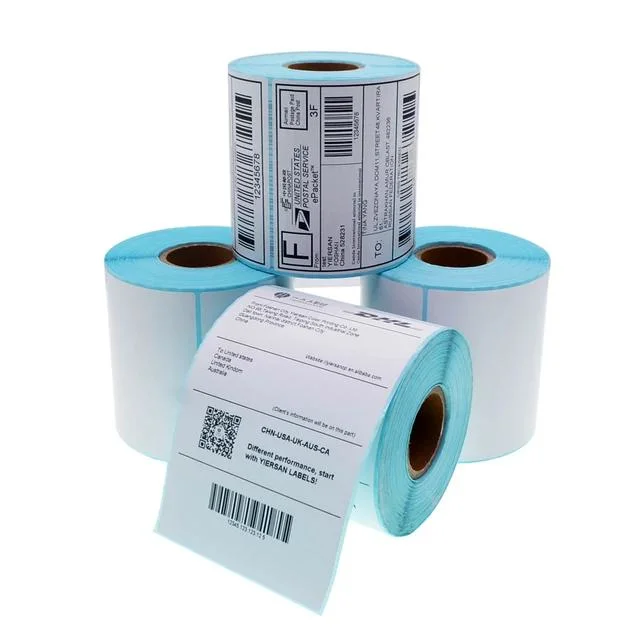 Heat Transfer Thermal Barcode Labels Direct Thermal Sticker Paper Roll