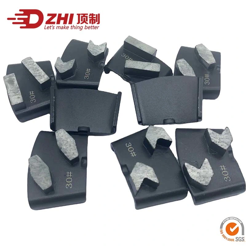 Concrete Grinding Pad Metal Bond Diamond Trapezoid Shoe Double Bar 2 Segment Floor Polishing Block Diamond Tools Grinding Wheel