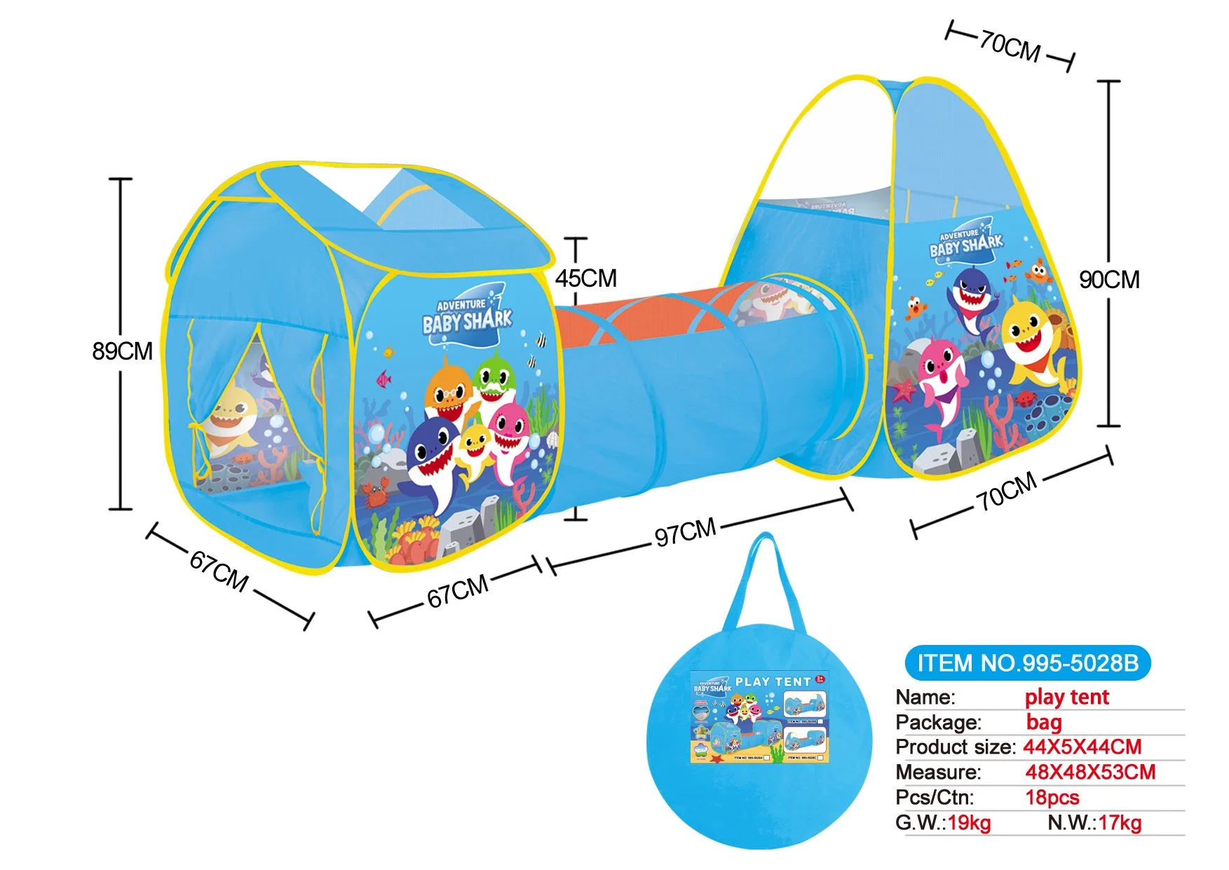 Customized Outdoor Playground House with Tunnel Ball 3 in 1 Kids Play Tents Easy to Setup Multicolor Children Playhouse for Baby Tent