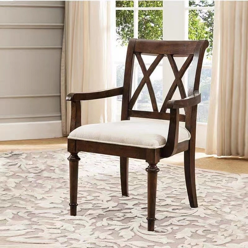 American Style Rural Solid Wood Family Dining Chairs