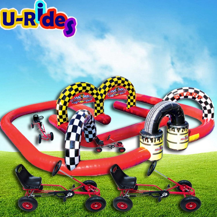 Jogo de desporto insufláveis exterior portátil Zorb Ball Go Kart corrida pista insuflável