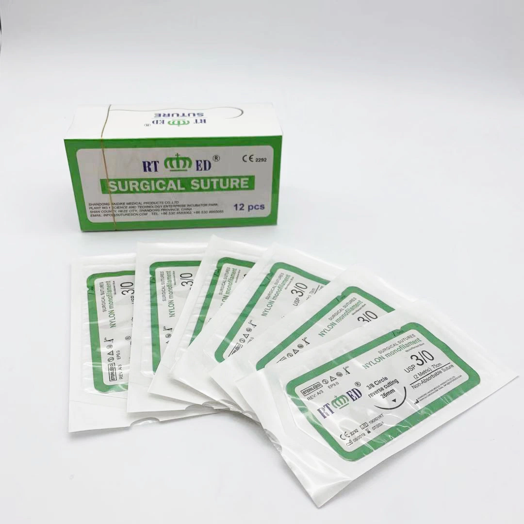 Disposable Absorbable and Non Absorbable PGA/Pdo/Silk/Nylon/Catgut/Polypropylene Surgical Suture with Needle Medical Equipment