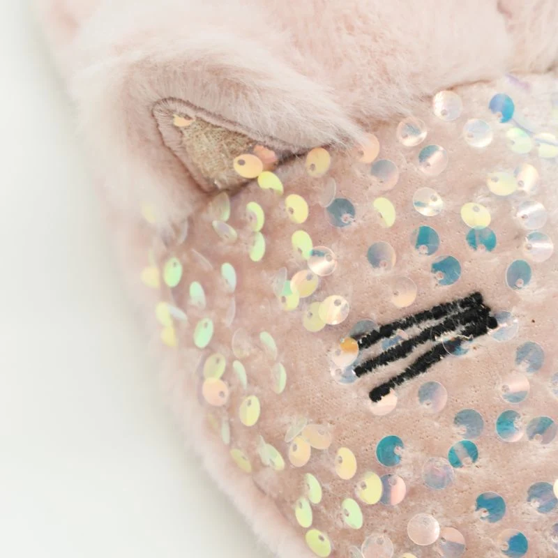 Glitter Upper Cat Ear Plush Lining Wholesale/Supplier Slippers