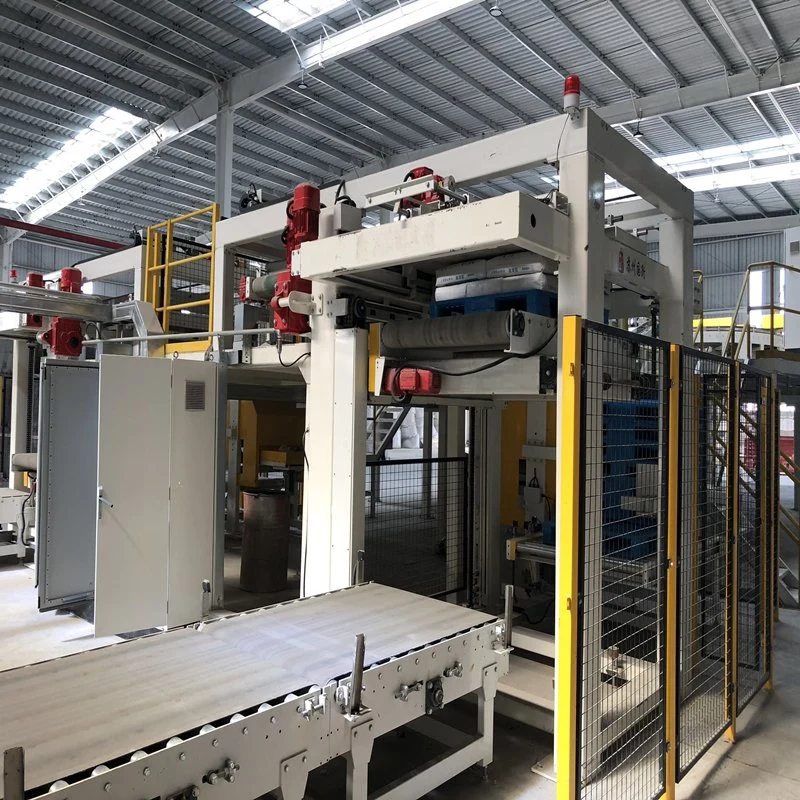 Automatic Palletizer System with Film Wrapping Machine