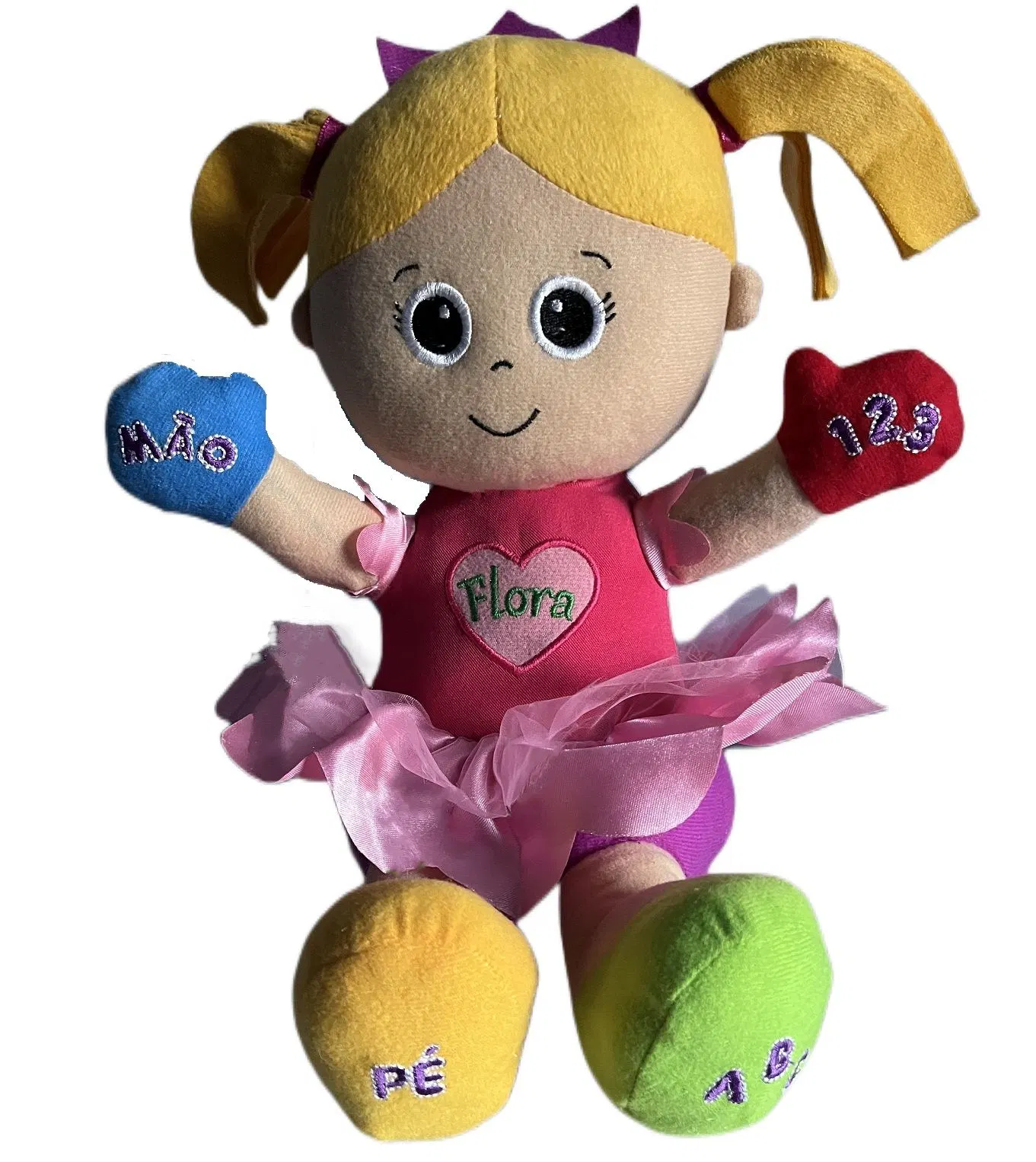 Custom Cartoon tissu en peluche bébé enfant éducation électrique fille Jouets de poupées