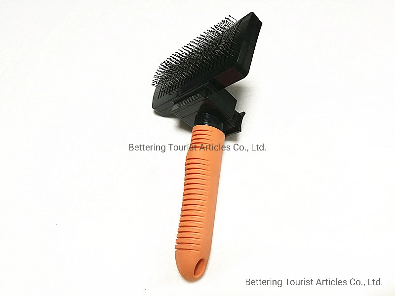 Orange Ptr Handle Pet Dog Grooming Comb Hair Brush