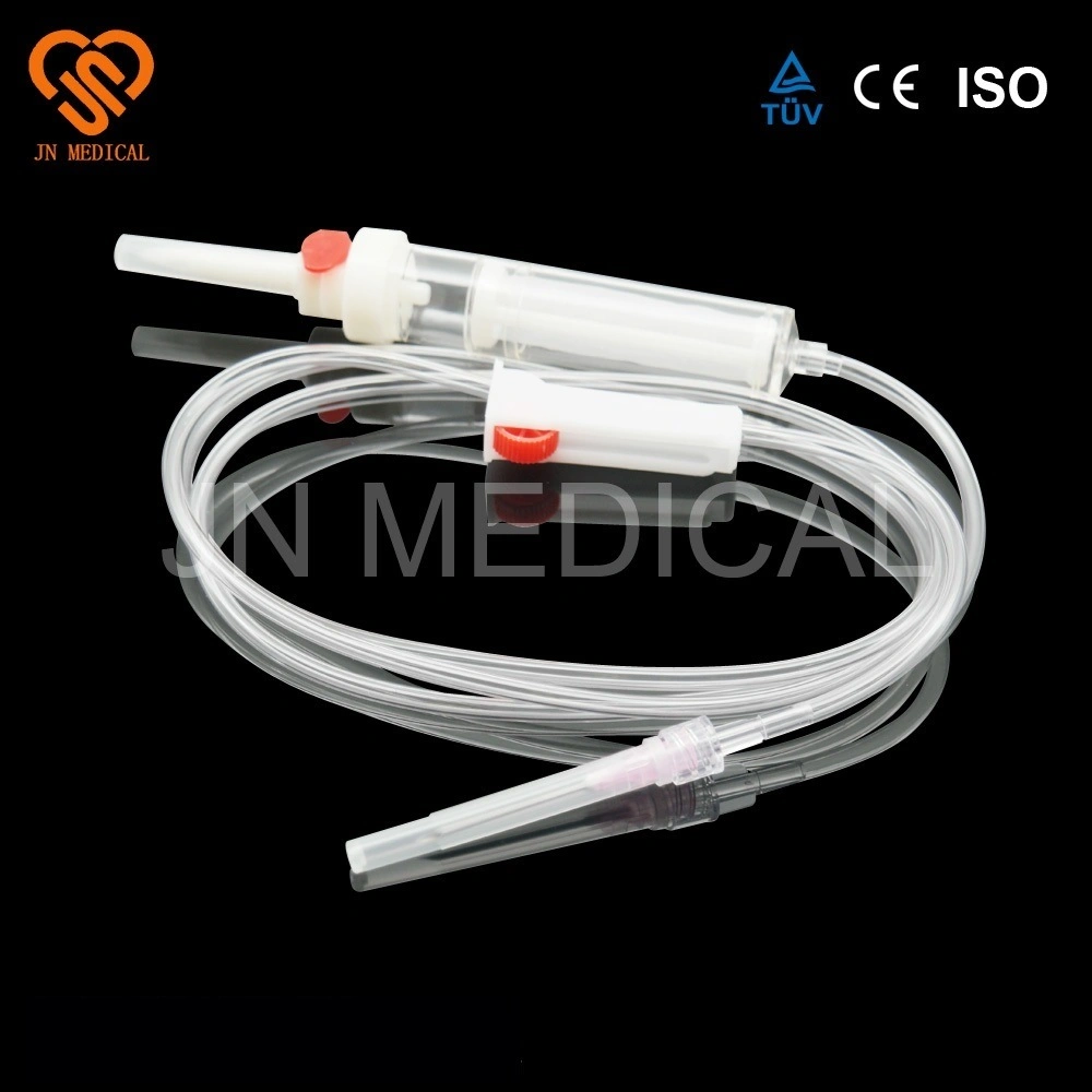 CE ISO Sterilization de óxido de etileno fornecimento médico Disposable Infusion Set / Conjunto IV com agulha de seringa