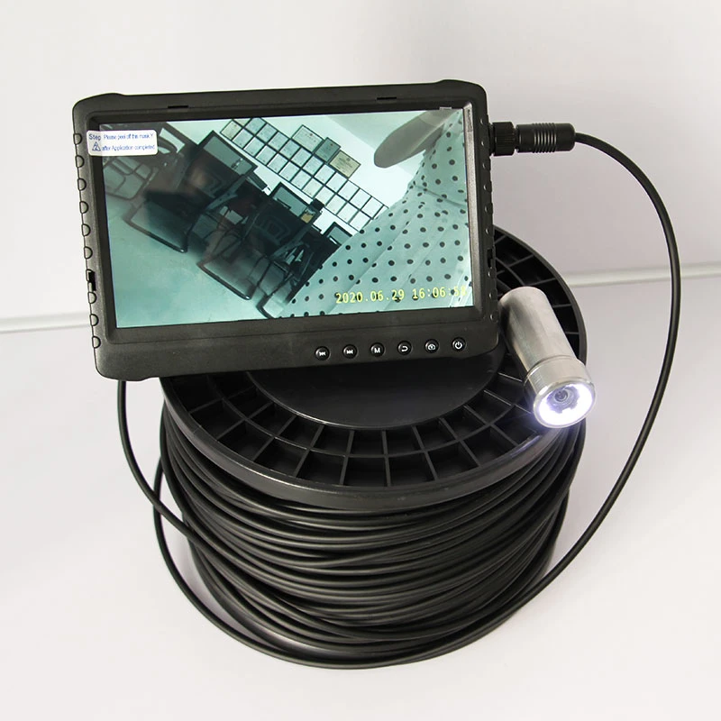 100m Drain Pipe Inspection Waterproof Camera with 7inch DVR Industrial Endoscope System