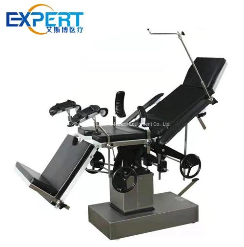 Multi-Function ICU Theatre Manual Hydraulic Medical Operation Table Ot Orthopedic Surgical Delivery Operating Parts