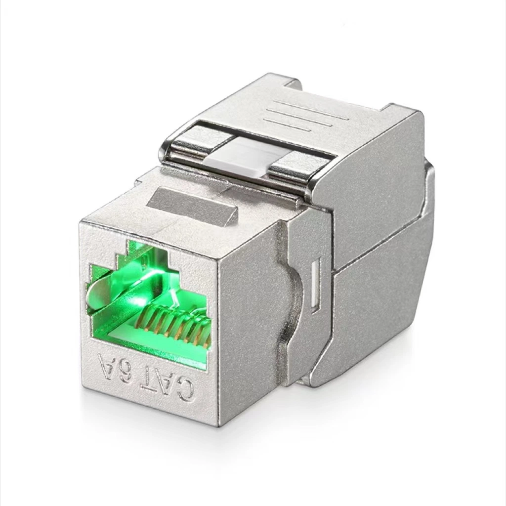 Toolless LED conector RJ45 del módulo de aleación de zinc cat6a keystone jack