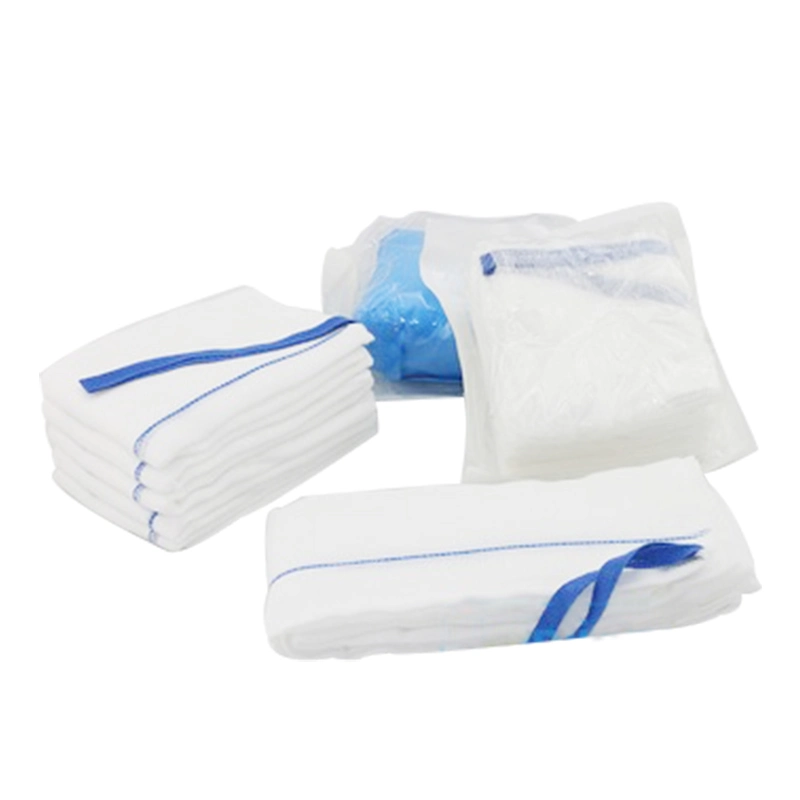 Unwashed Sterile 45cm X 45 Cm Lap Sponges with Blue Loop