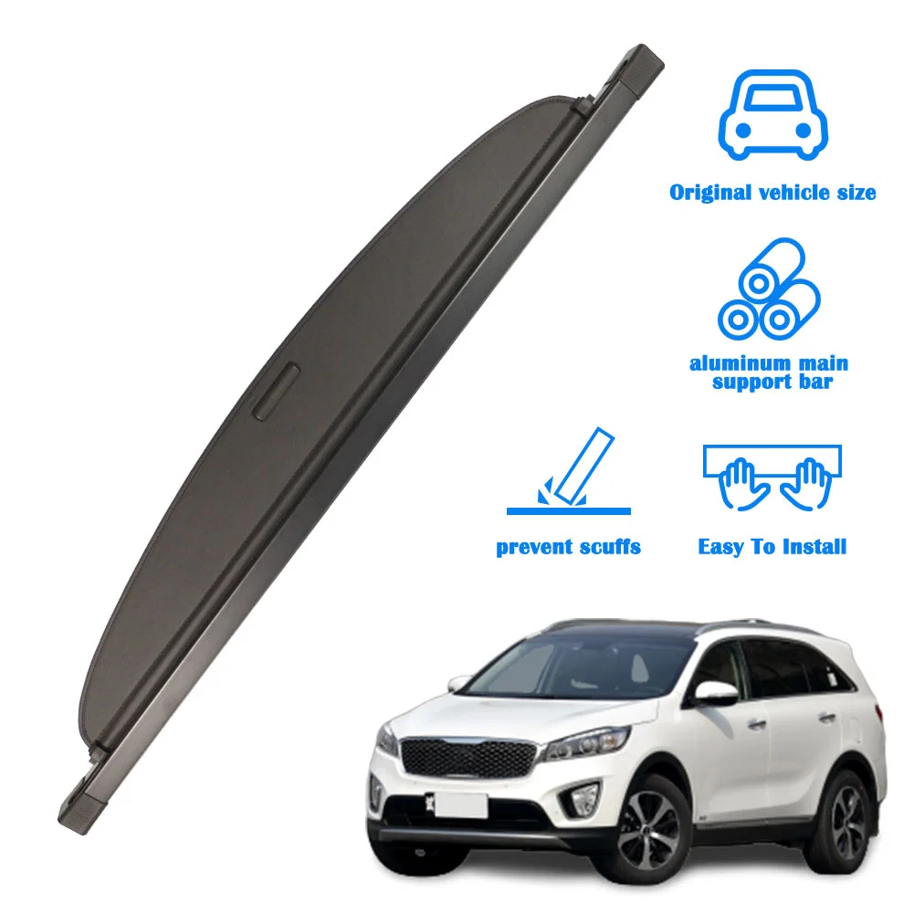 Meilleures ventes Accessoires voiture étagère pour colis housse de chargement rétractable imperméable Pour KIA Sorento 2014-2015