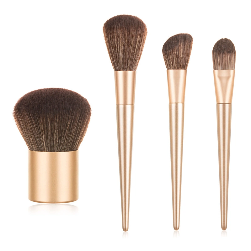 Portátil de alta calidad de pincel de maquillaje 4 PCS Vegan Foundation Brush Pincel Blush Beauty Tools