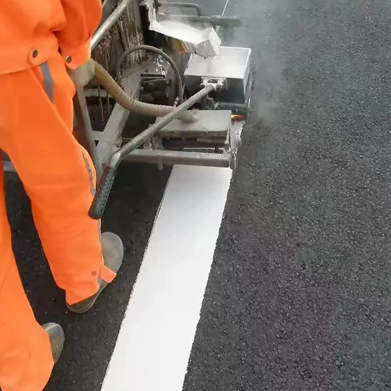 Pintura de la línea de la carretera Amarillo Blanco Color tráfico Revestimiento polvo termoplástico Pintura de marcado de carreteras con material fundido en caliente