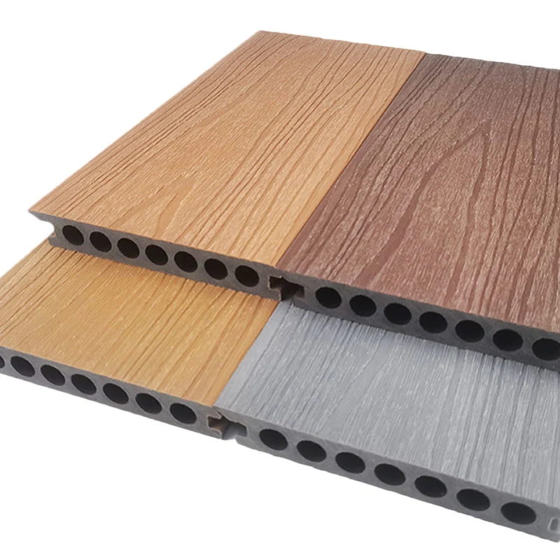 Holzmaserung Terrasse WPC Composite Co-Extrusion Co Extrusion WPC Teak Deck Board Panel Engineered Bodenbelag für den Außenbereich