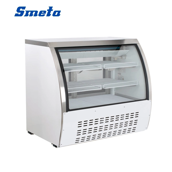 Smeta OEM 546L Double Curve Glass Door Food Cooler Meat Deli Display Showcase