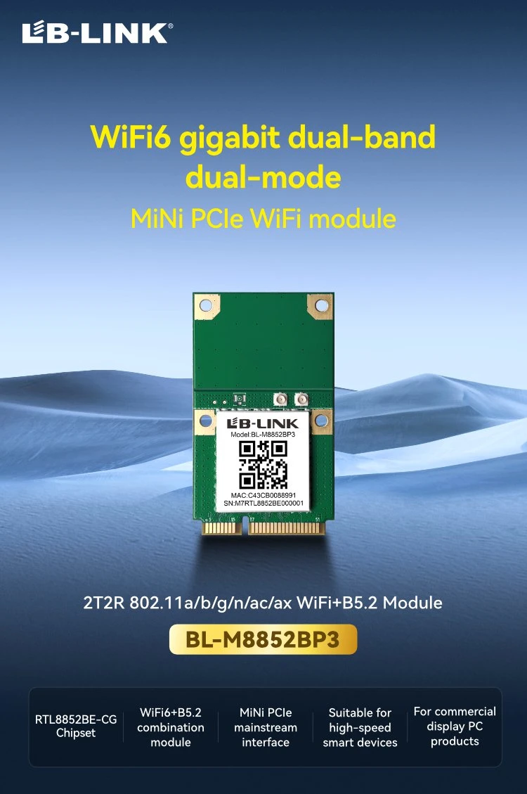 LB-LINK BL-M8852BP3 2T2R 802,11a/b/g/n/ac/ax WIFI6+B5,2 USB-Kombimodule