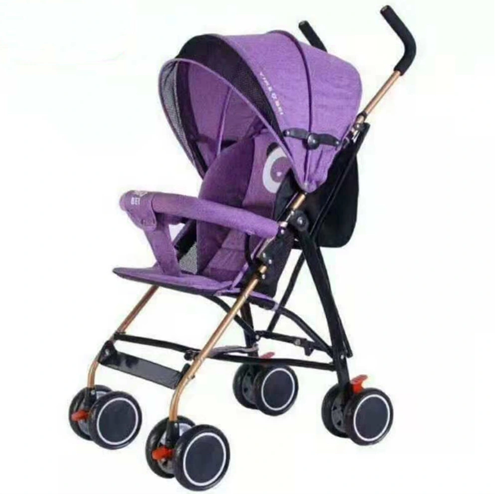 Cochecito de bebé de estilo clásico/cochecito plegable para niños con sombra de sol de 2 pulg 1 bebé Pram