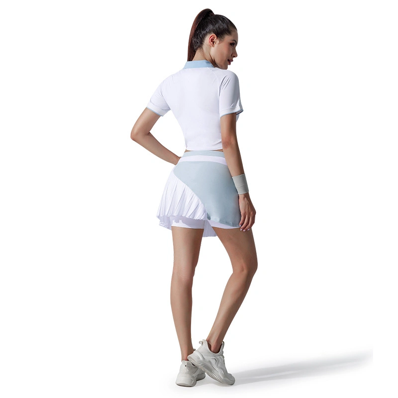 New High Elastic Breathable Sports Short Skirt Anti-Glare High Waist Tennis Badminton Pleated Skirt Golf Women's Skirt