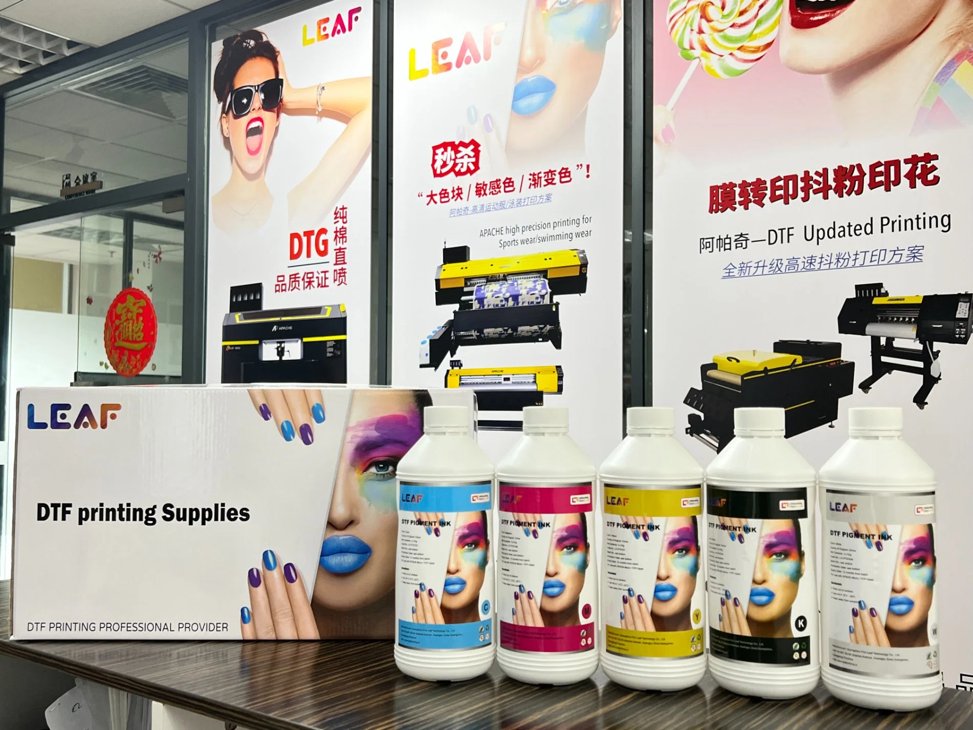 حبر DTF CMYK باللون الأبيض الفاتح الفاخر للحبر المخضب DTF K الصديق للبيئة لطابعة DTF XP600 i3200