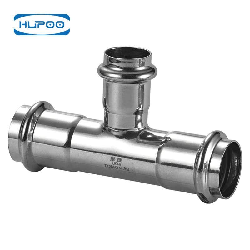 Stainless Steel Plumbling Fitting Equal Tee for Water Supply