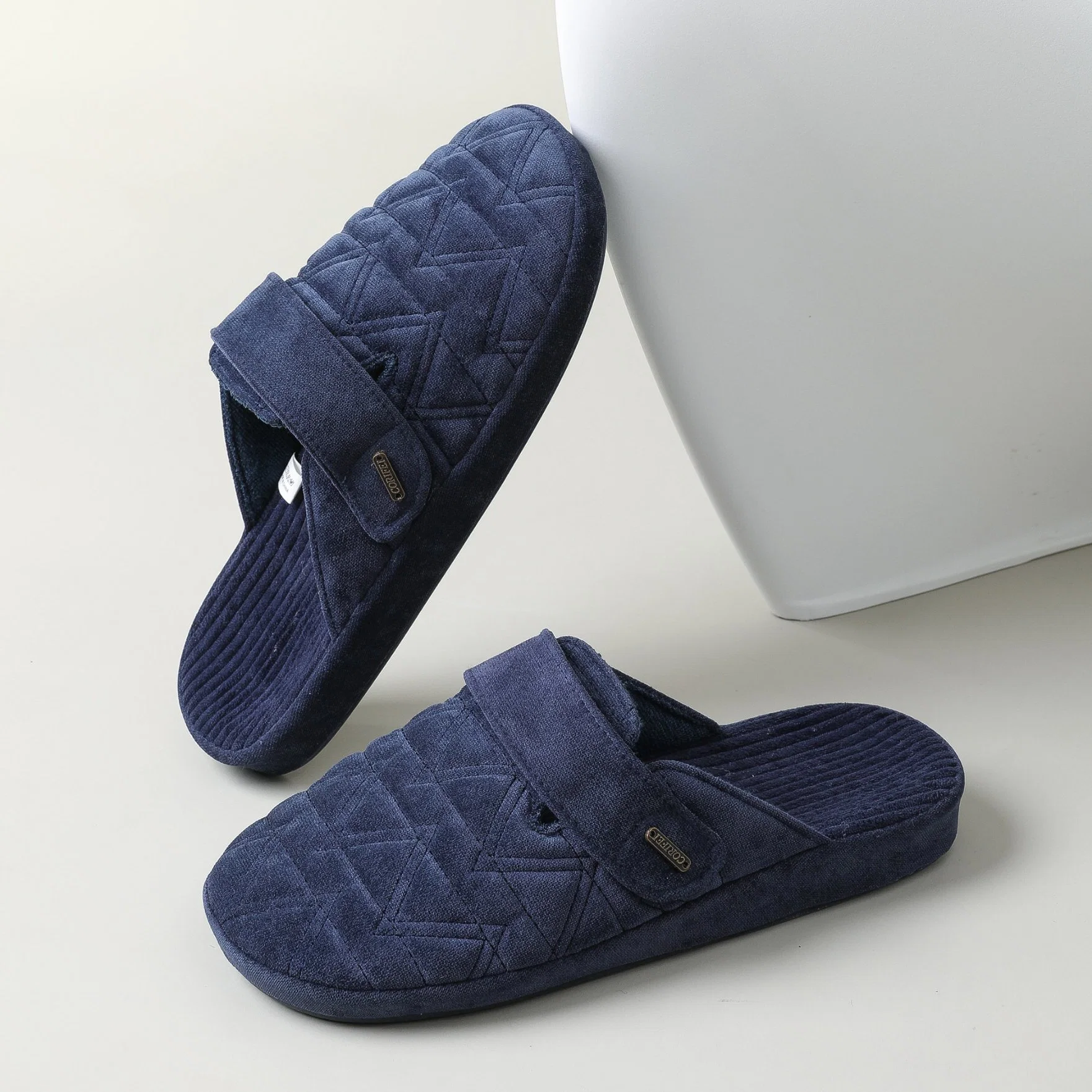 Corifei Herren Startseite Hausschuhe Geometrische Indoor Slip auf Rutschen Gummi Sole Winter