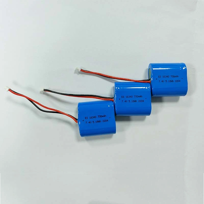 Lithium-Ionen-Akku mit 16340 2S 700mAh Li-Ionen-Zellen Paket