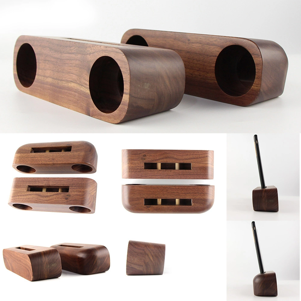 Diseño Bamboo Cherry altavoz amplificador de madera para teléfono