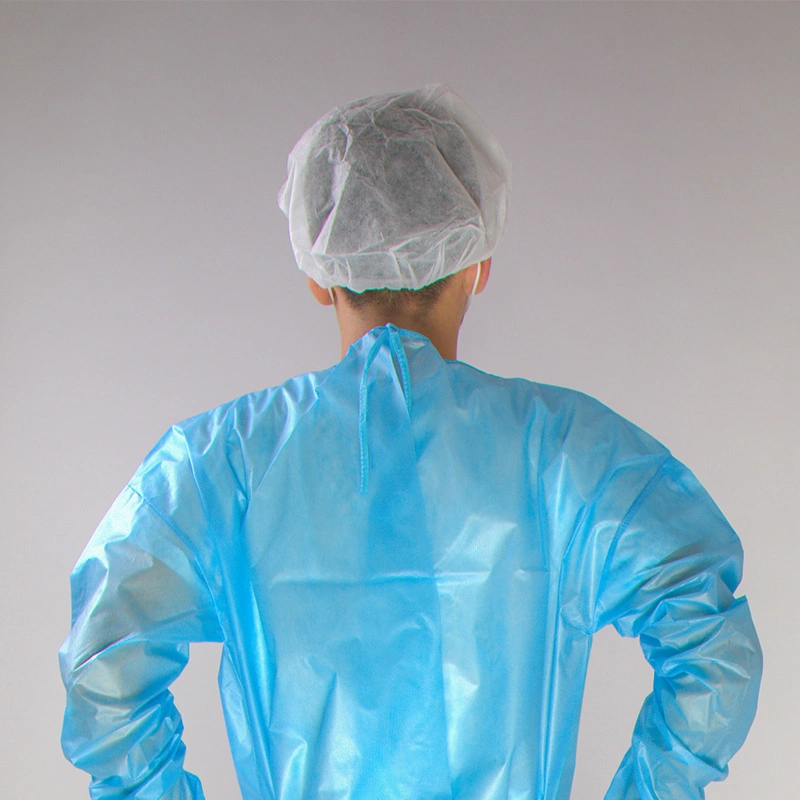 Disposable Gowns Isolation 35/50GSM PP PE Isolation Gown Waterproof Blue PPE Isolation Gown