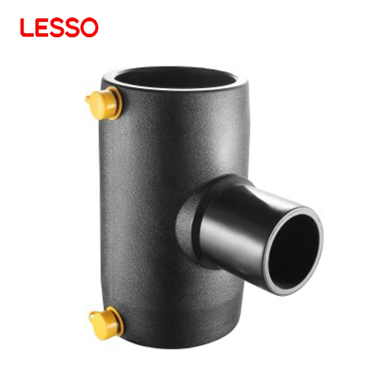 China Lesso PE100 Electro Fittings Factory for HDPE Water Supply Pipe E/F 90&deg; Equal Tee