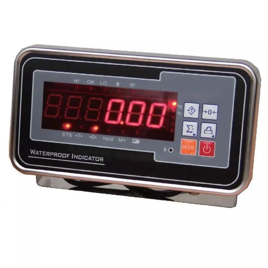 Pantalla LCD electrónico digital indicador de pesaje de acero inoxidable resistente al agua IP67 Cargador de indicador de sistema de pesaje