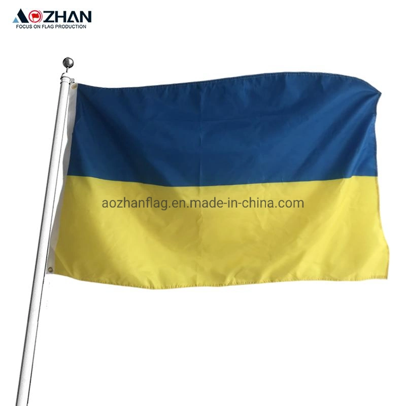 Ready to Ship 3*5 Ukraine National Flag Wholesale/Supplier Cheapest Ukraine Banner High quality/High cost performance  100% Polyester Ukraine Flags