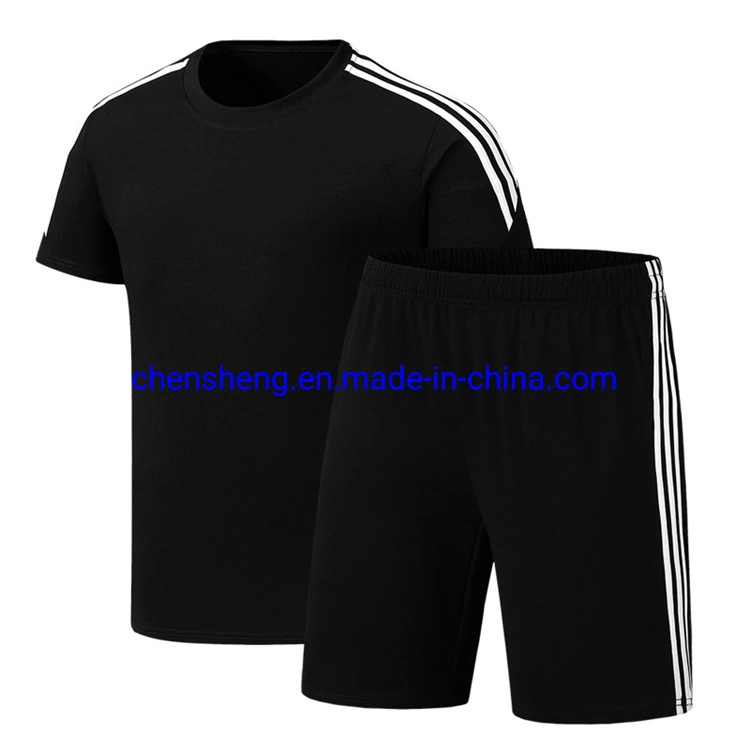 Men Sport Wear Set Custom OEM Logo Gym Sport T Shirt with Shorts for Casual Jogging Wear Football Team