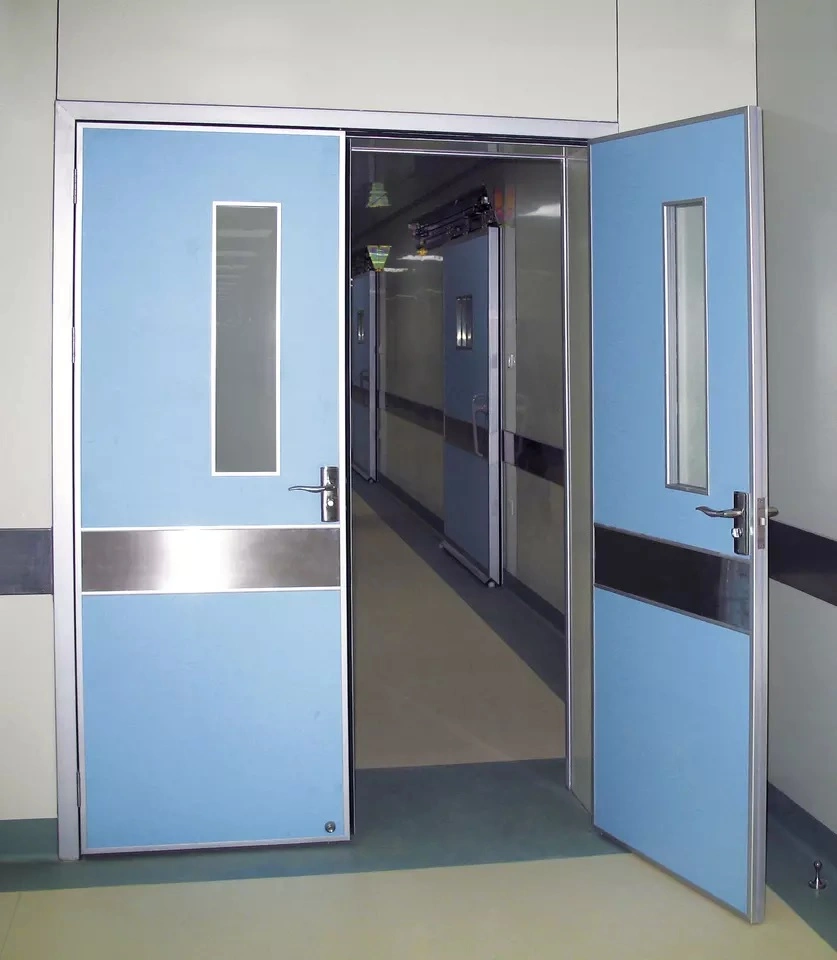 Hospital Theatre Operating Room Manually Sliding Door with Observation Window