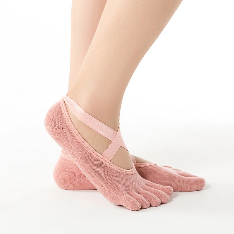 Calcetines antideslizantes para mujer Calcetines antideslizantes Sock de yoga transpirable absorbente para el sudor