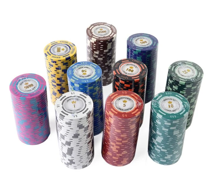 مخصص 14G 500 1000 بلاك جاك فرايد كازينو لعبة ماجونغ المقامرة المعادن Clay Chip Poker