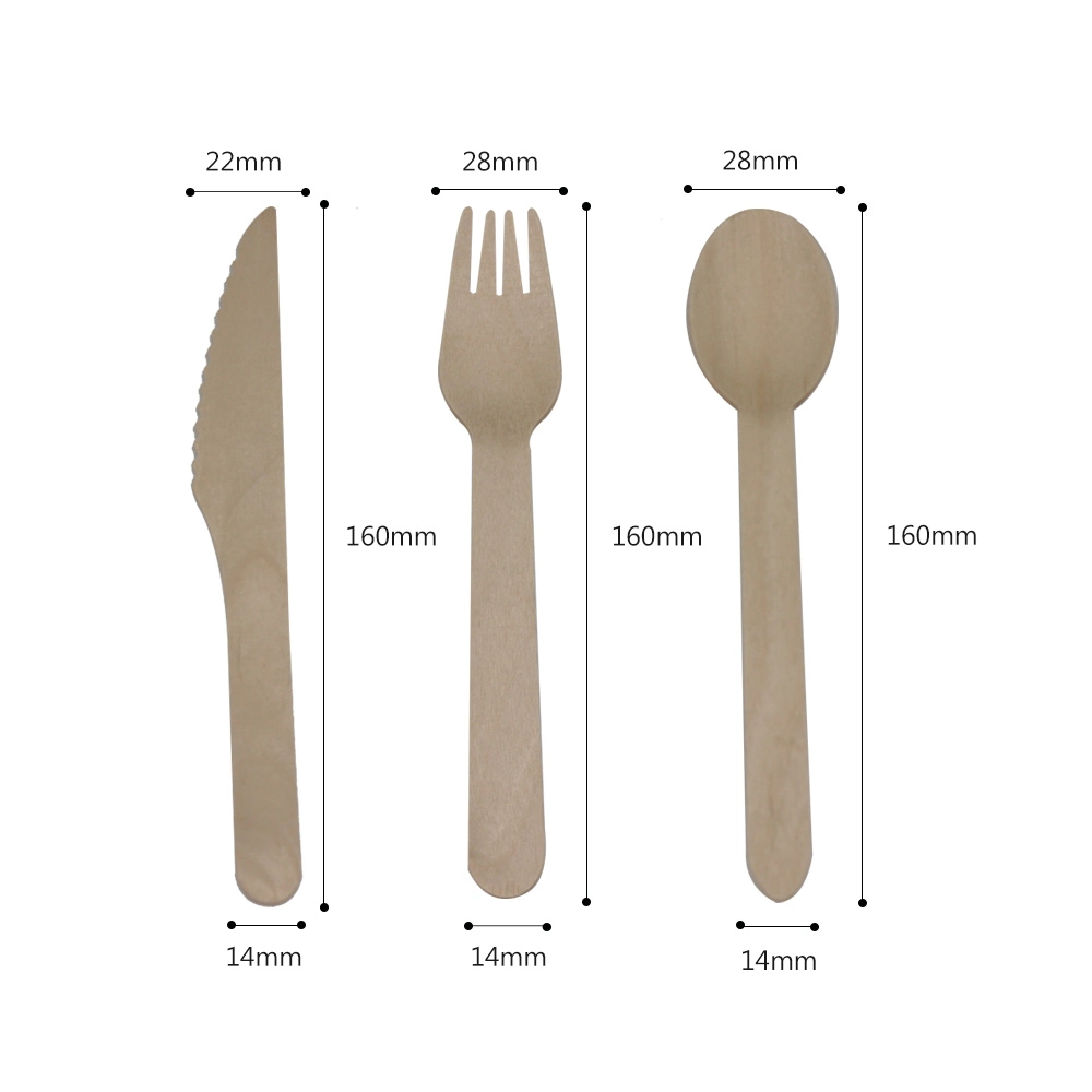 Disposable Wooden Kitchenware Cutlery Set