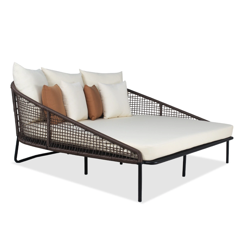 Moderne Chinese Garden Hotel Home Plage extérieure rotin Daybed