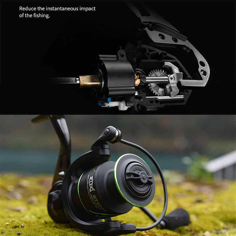 2000-7000 Fw-Gt arrastre máximo de 8 kg agarre Metal Spinning Reel los aparejos de pesca