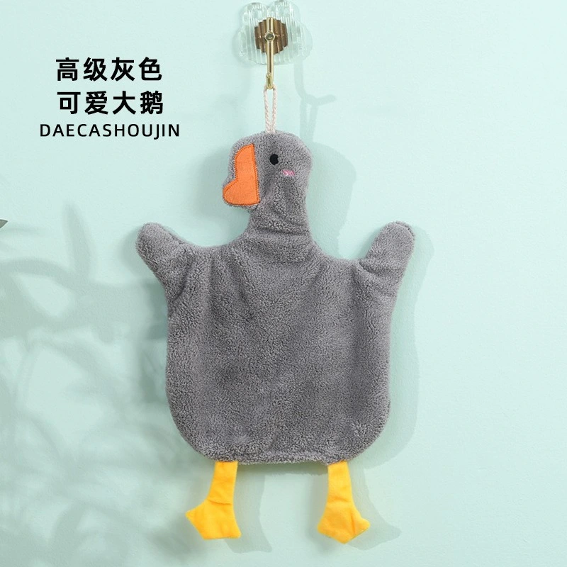 Children's Cartoon Hand Towel Coral Velvet Cute Cleaning Absorbent Kitchen Can Be Hung Hand Towel