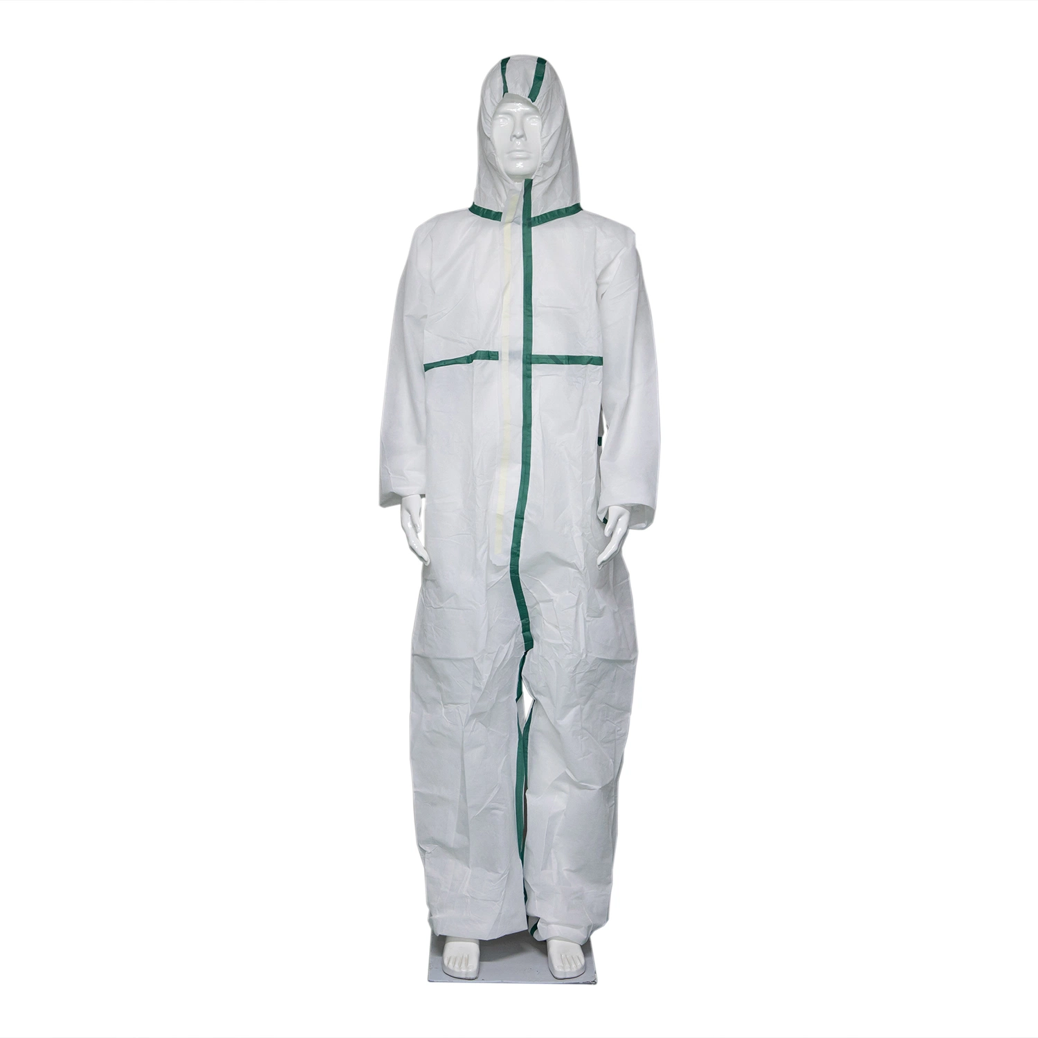 Type 4/5/6 PPE Safety Anti-Static PP PE Hooded Nonwoven Medical Coverall Suit