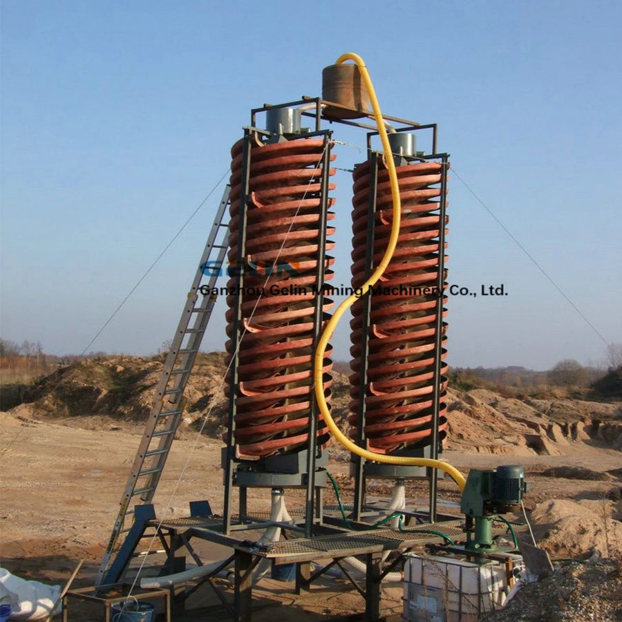 Fiberglass Spiral Concentrator Mineral Processing Spiral Separator Gravity Spiral Chute Separation Plant