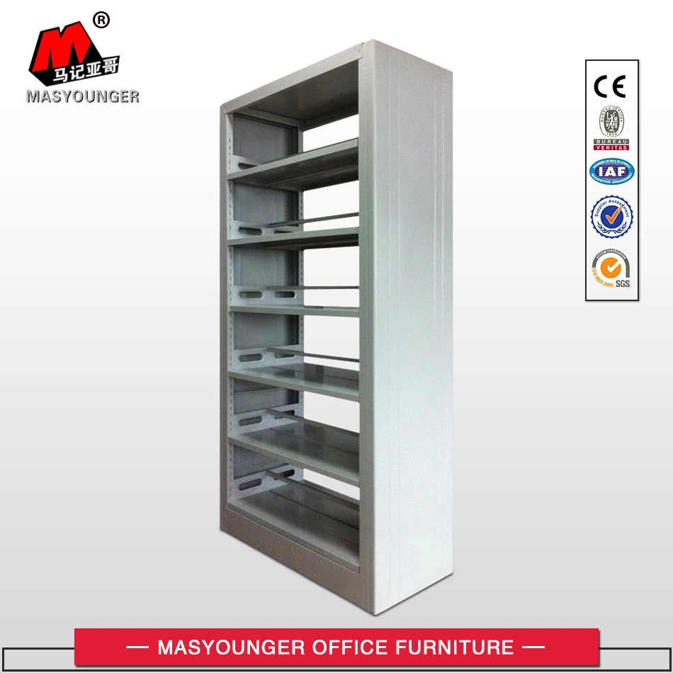 School Furniture Metal 6 Layers Double Face Bookcase Library Book Shelf