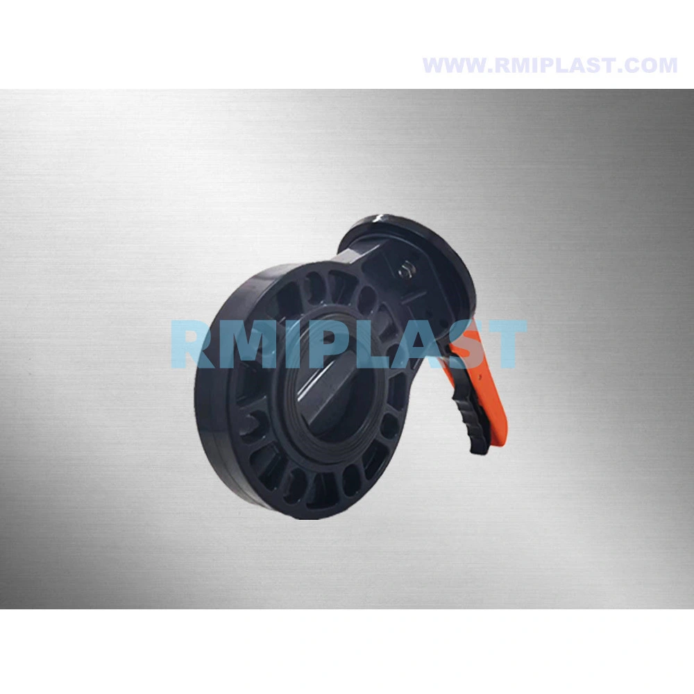 Wafer Type CPVC Butterfly Valve by DIN Pn10 DN25 DN32 DN40 DN50 DN65 DN80 DN100 DN125 DN150 DN200 Lever Handle for Acid Resist Chemical Use