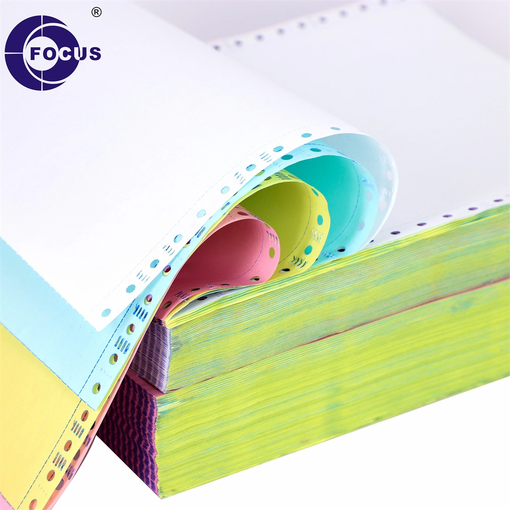 100% Virgin Wood Pulp CB55, CFB50/55, CF55 NCR Carbonless Paper Continuous Sheets