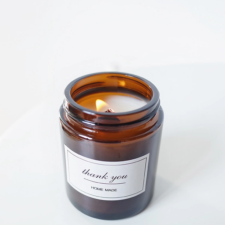 Custom Private Label пустой стекла при свечах Jar держателя при свечах с металлической крышки для ароматические свечи принятия решений