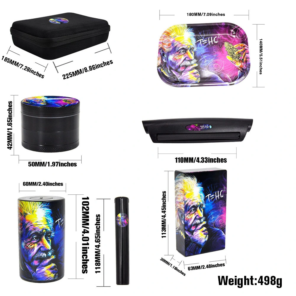 Smoking Accessories Tobacco Rolling Tray Grinder Sets Smoking Set with Packaging Box