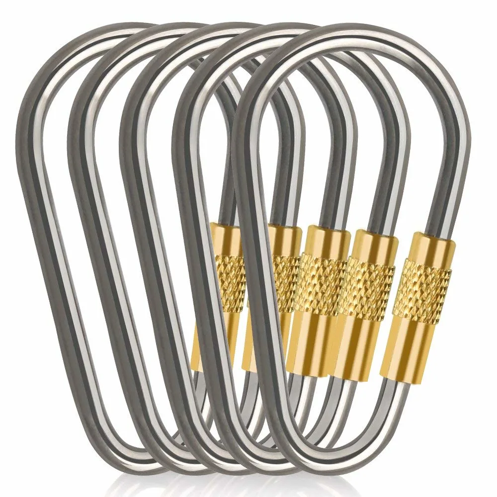 Titanium D Ring Clips Hook for Home Camping Fishing Hiking Traveling