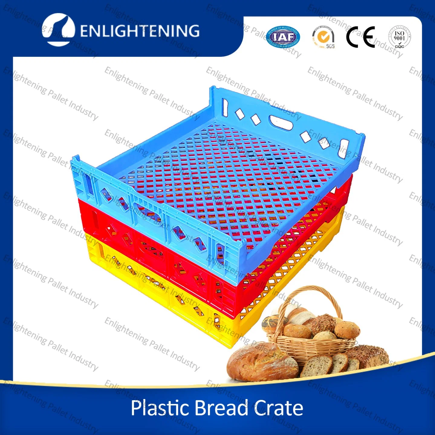 Industrial Agricultural Plastic Large Plastic Containers /Plastic Bread Crate/Plastic Crates for Bread/Plastic Bread Crate Mold/Bread Bin for Cooler Storage