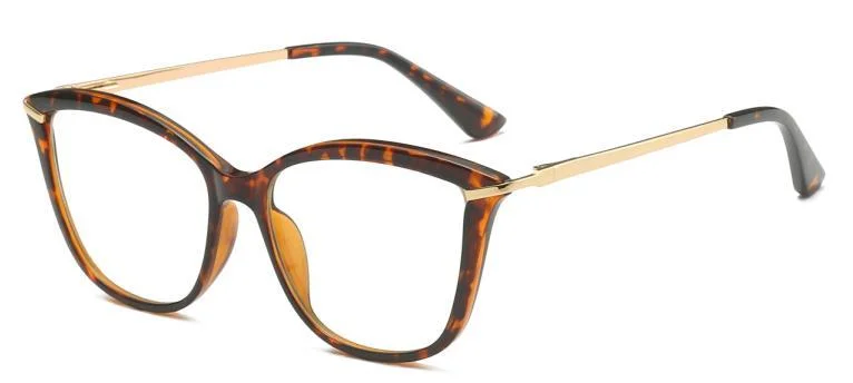 Gold Metal Lug and Temples Combination Colors of Frame Tr90 Women Eyeglasses